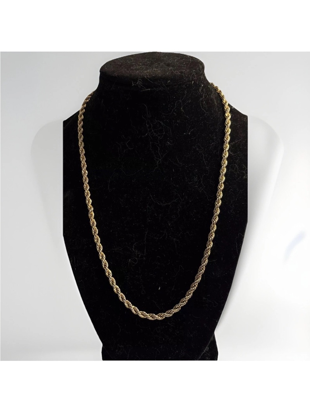 Vintage Rope Chain Necklace-Gold-Tone